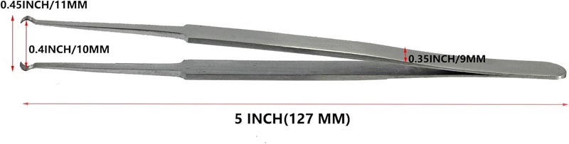 JUNLIXN Lock Pin Tumbler Tweezers for Locksmith Pinning & Rekeying Kit Stainless Steel Straight Round Open Slot Tweezers Metal Wire Holding Tweezers Locksmith Tools - Image 5